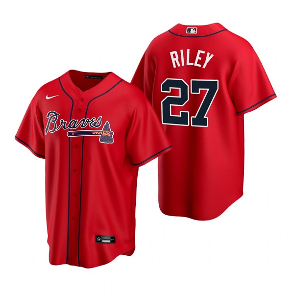Youth Atlanta Braves #27 Austin Riley Red Cool Base Stitched Jersey Youth Atlanta Braves #27 Austin Riley Red Cool Base Stitched Jersey